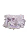 Maticevski Together Wave Strapless Sequined Crop Top In Purple