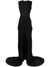 Maticevski Totem Ruched Gown In Black