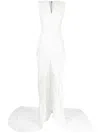 Maticevski Totem Gathered Long Gown In White