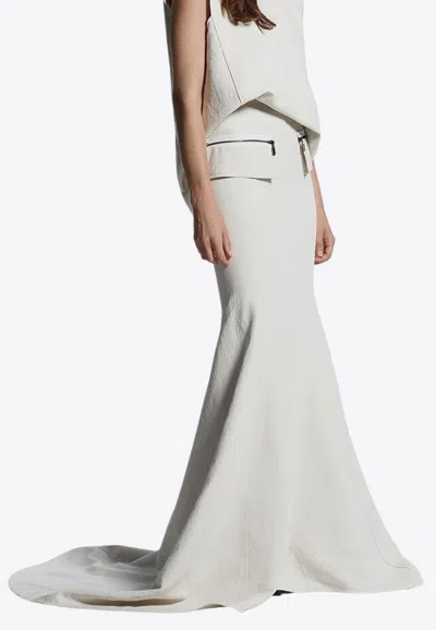 Maticevski Unknown Panel Long Skirt In Ecru