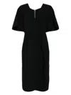 Maticevski V-neck Short Sleeves Dress In Black