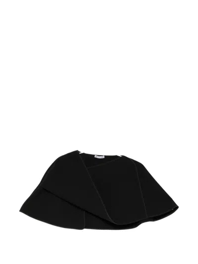 Maticevski Vailed Cape In Black