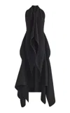 Maticevski Varsity Turtleneck Maxi Dress In Black