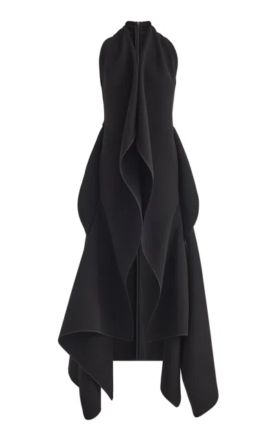 Maticevski Varsity Turtleneck Maxi Dress In Black