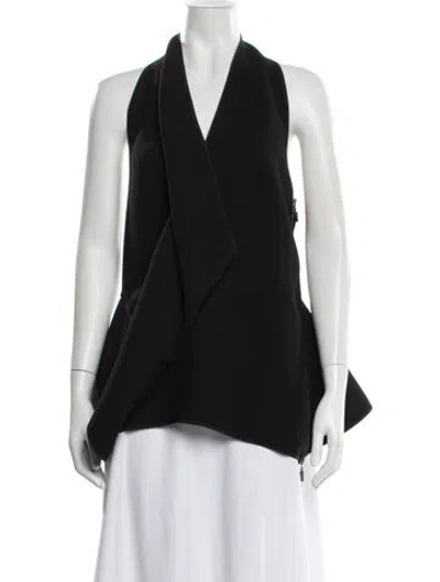 Pre-owned Maticevski V-neck Sleeveless Top In Black