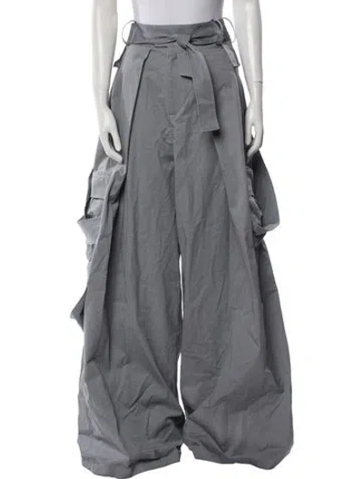 Pre-owned Maticevski Wide Leg Pants In Gray