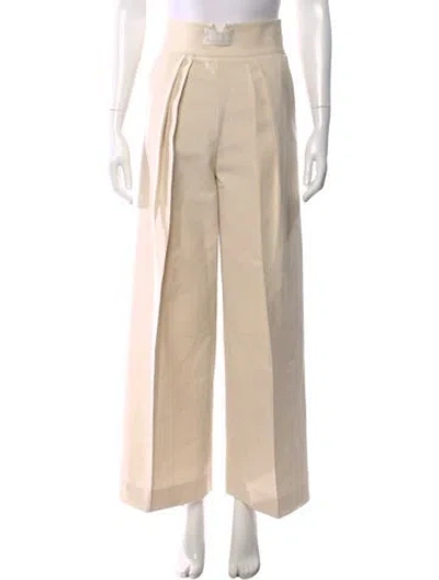 Pre-owned Maticevski Wide Leg Pants In Neutral