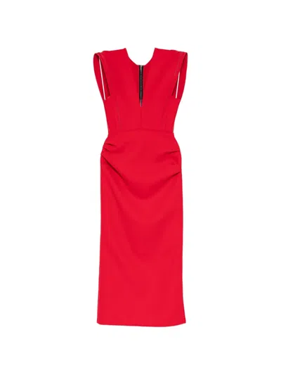 Maticevski Wingtip Dress In Red