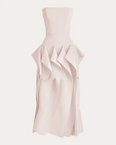 Maticevski Women's Breakout Pleated Strapless Dress
