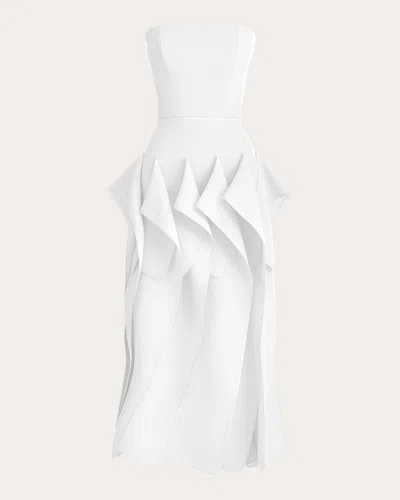 Maticevski Women's Breakout Pleated Strapless Dress