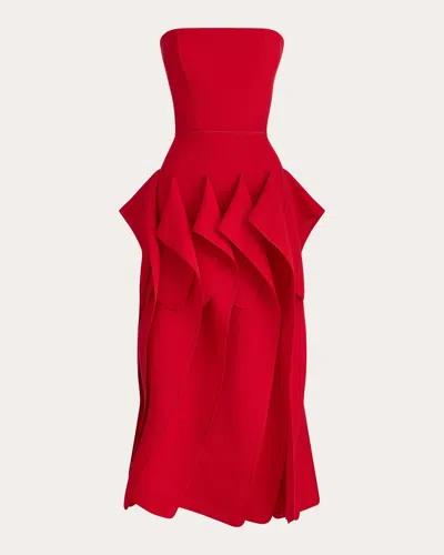 Maticevski Women's Breakout Pleated Strapless Dress