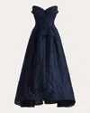 Maticevski Linen-silk Blend Compose Evening Dress In Black