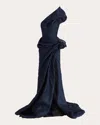 Maticevski Duchesse Satin Contentment Gown In Black