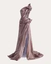 Maticevski Duchesse Satin Contentment Gown In Pink
