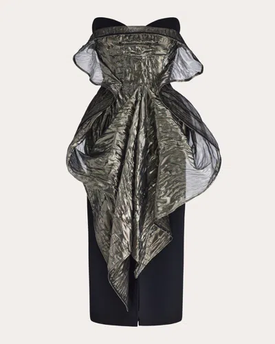 Maticevski Women's De La Cruz Metallic Strapless Dress
