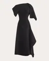 Maticevski Women's Diadem Paneled Drape Midi Dress In Black