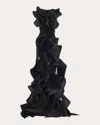 Maticevski Women's Ellipsoid Metallic Wave Sheer Gown In Black