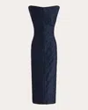 Maticevski Fervor Linen-silk Blend Midi Dress In Black