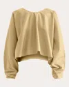 Maticevski Women's Hiro Cotton Drape Top In Yellow