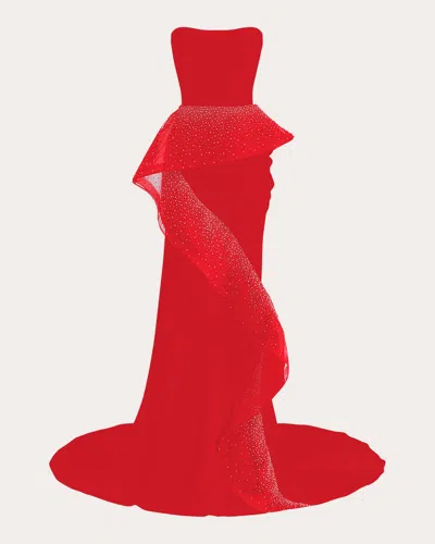 Maticevski Women's Hopeton Beaded Ruffle Gown