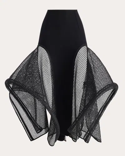 Maticevski Openwork Cotton-blend Insanity Skirt In Black