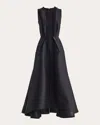 Maticevski Women's Invigorate Wool Silk Pleated A-line Midi Dress In Black