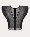 Maticevski Openwork Cotton-blend Kombat Top In Black