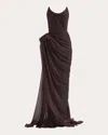 Maticevski Lexicon Strapless Gown In Red