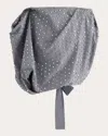 Maticevski Malia Studded Cotton Top In Steel/studs