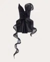 Maticevski Women's Mozart Pleated Wave Wool Silk Strapless Top In Black