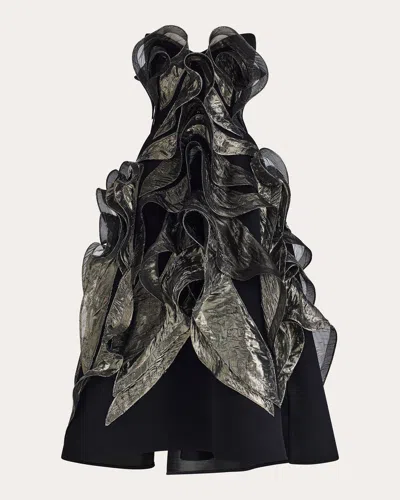 Maticevski Women's Presentation Wave Metallic Dress
