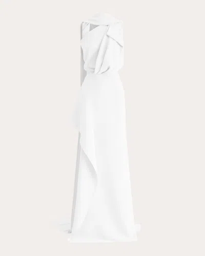 Maticevski Women's Priority Draping Ruffle Gown In White