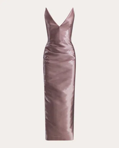 Maticevski Saucy Minx Cotton Midi Dress In Pink