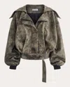 Maticevski Women's Threshold Pleated Leather Jacket In Taupe