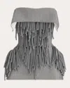 Maticevski Women's Utility Fringe Top In Animal Print