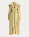 Maticevski Women's Variety Crystal Stud Cotton Trench Coat Dress In Yellow