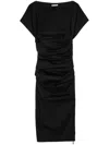 Maticevski Yuzu Ruched Midi Dress In Schwarz