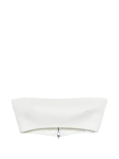 Maticevski Zip Strapless Top In White