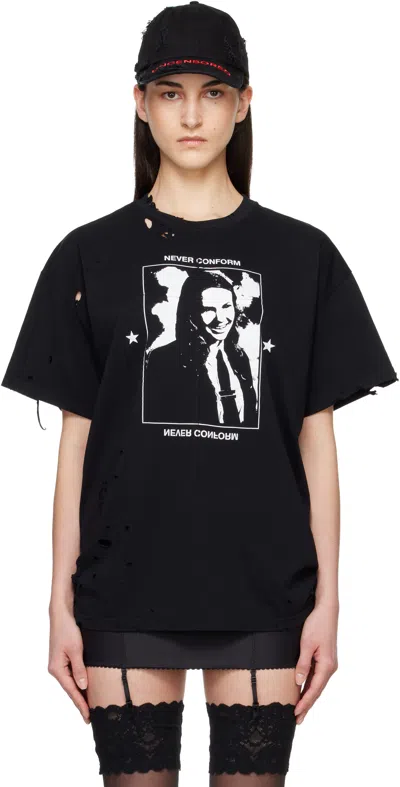 Matieres Fecales Graphic-print T-shirt In Black