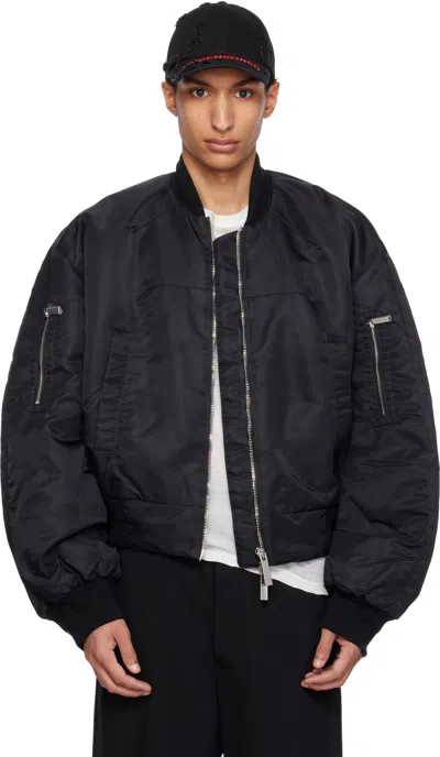 Matieres Fecales Black Jev Bomber Jacket