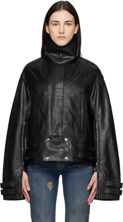 Matieres Fecales Black Parma Leather Jacket
