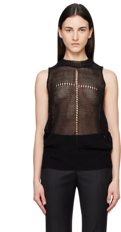 Matieres Fecales Black Rivage Knit Tank Top In Brown