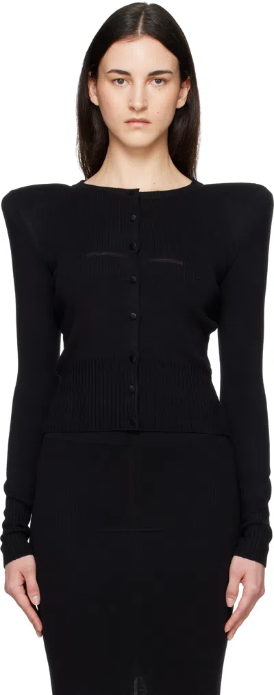 Matieres Fecales Black Vendome Knit Cardigan