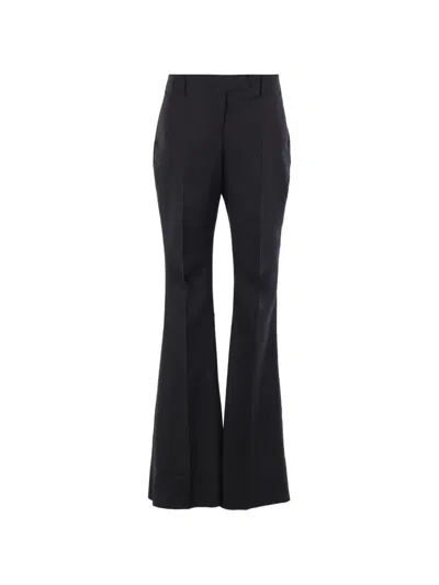 Matieres Fecales Flared Tailored Trousers In Black