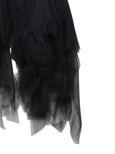 Matieres Fecales Layered-tulle Strapless Top In Black