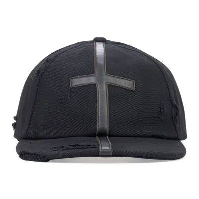 Matieres Fecales Unisex Symbol Leather Cap Woven Black In Os