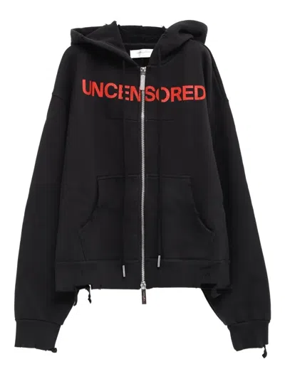 Matiéres Zip-up Hooded Jacket In Black