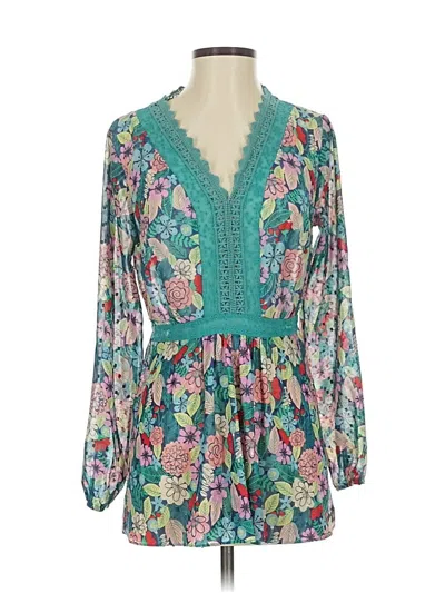 Pre-owned Matilda Jane 3/4 Sleeve Blouse In Blue