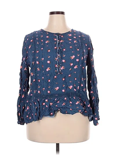 Pre-owned Matilda Jane 3/4 Sleeve Blouse In Blue