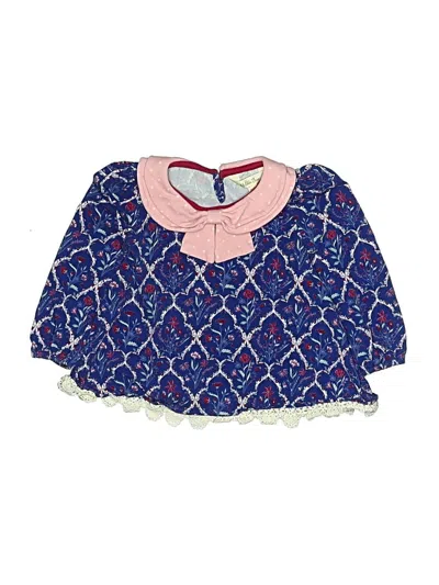 Pre-owned Matilda Jane Kids' 3/4 Sleeve Blouse In Blue